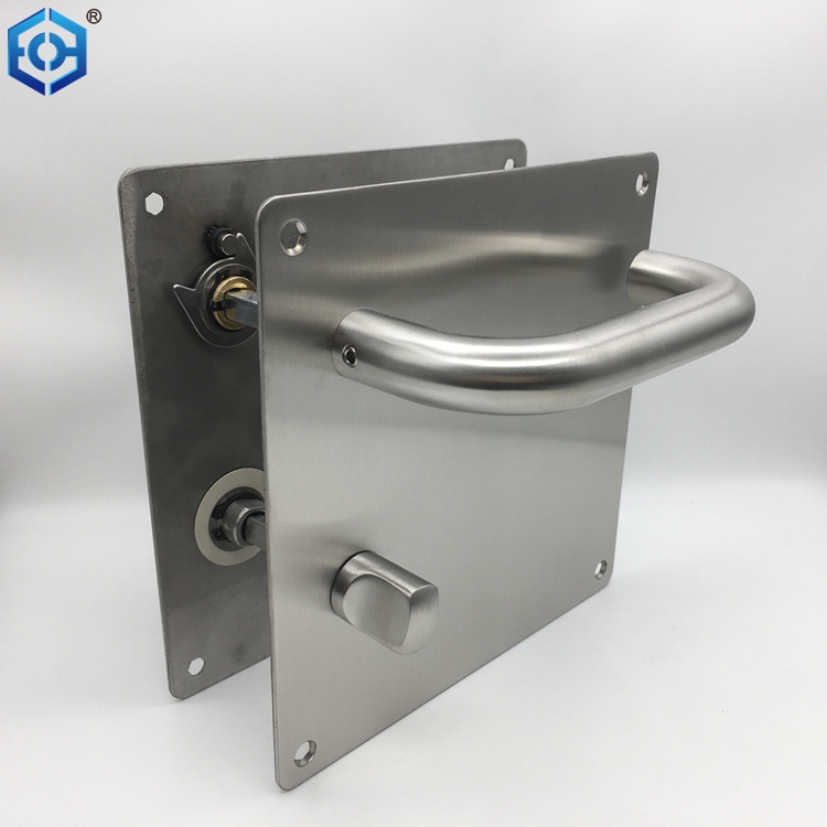 Stainless Steel Hollow Bathroom Lever Door Handle with Indicator on Back Plate Buy argos door