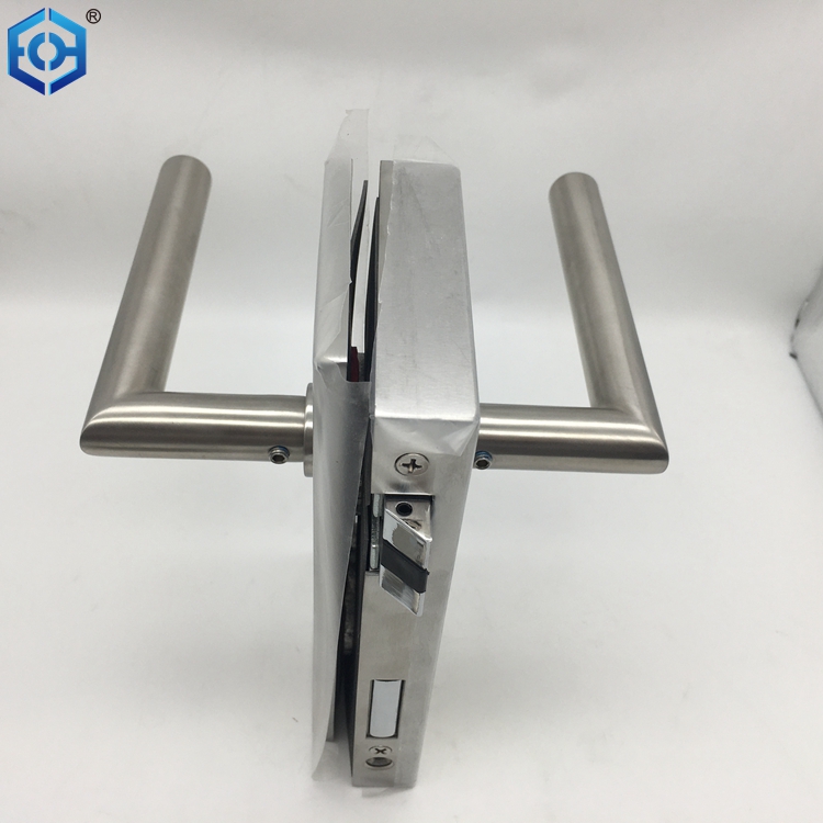 glass door lock with lever handle