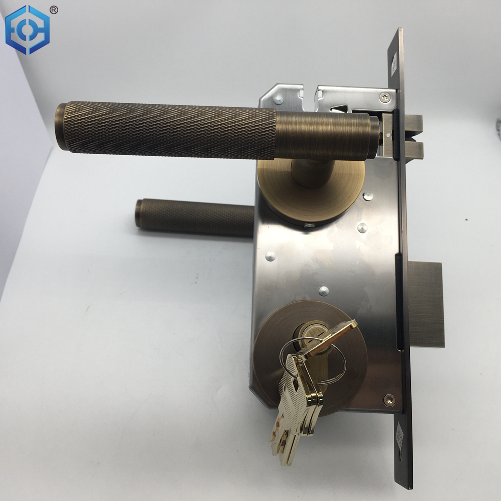 mortise door lock handle set