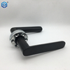 Internal Matte Black Stainless Steel Door Handle with Mitred Lever on Sprung Rose