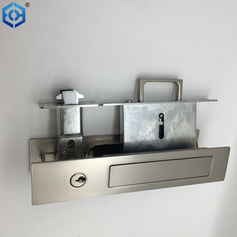 Zinc Alloy Invisible Recessed Handle with 3 Keys Pocket Sliding Door