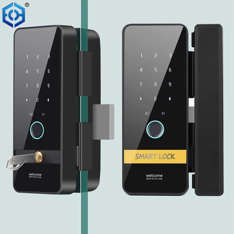Glass Door Smart Fingerprint Password Lock Remote Access Control System Door REL