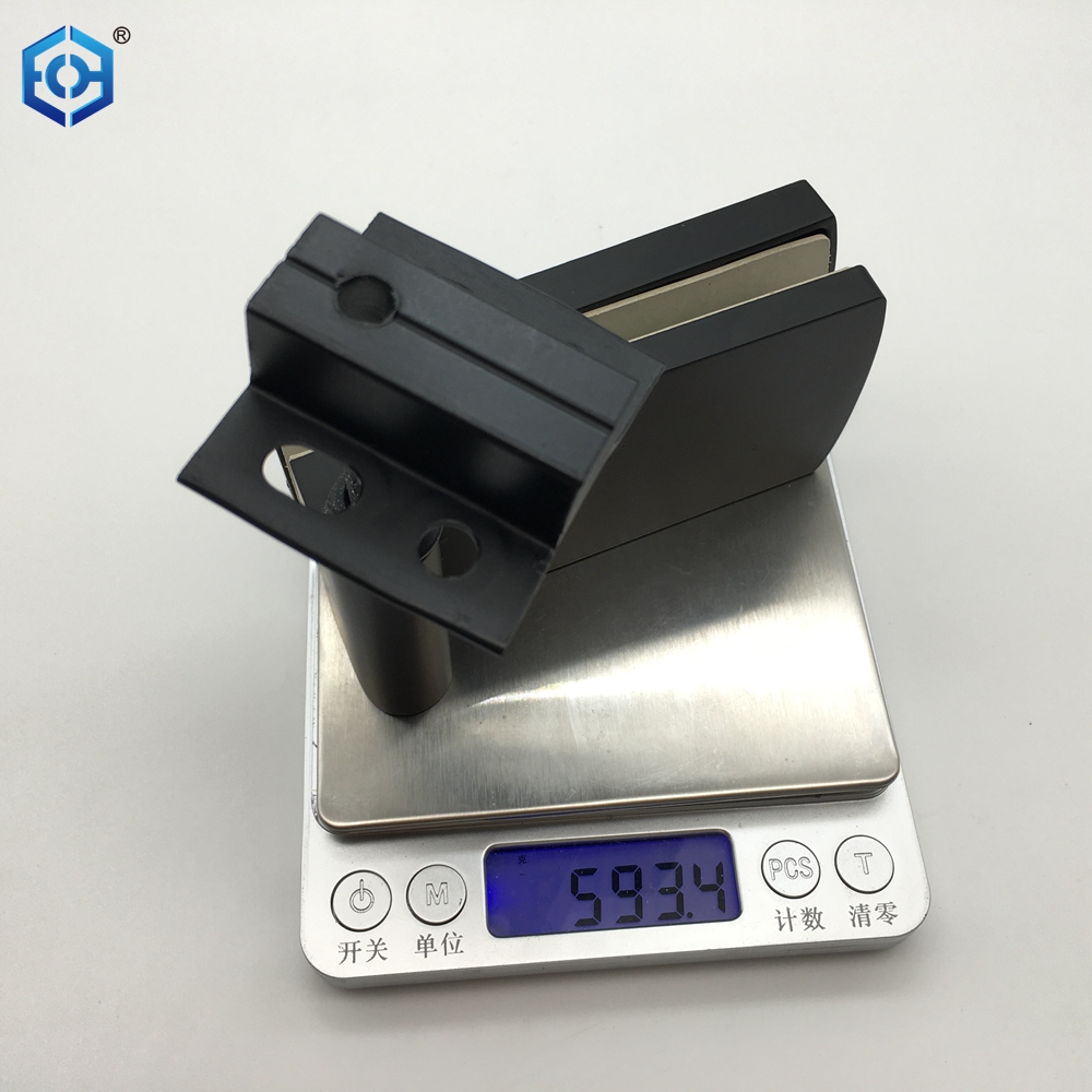 EC Hardware Black Stainless Steel Glass Folding Door System Accessories GS4000 Frameless Bi Fold Glass Door Hardware Fitting