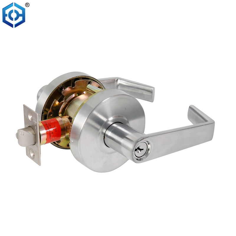 UL 3 Hour Fire Rated Commercial Cylindrical Lever Heavy Duty Non-Handed Grade 2 Door Handle Lock