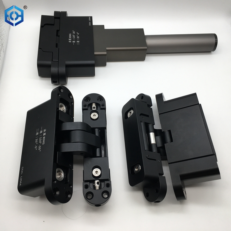 Black 3D Adjustable Self Closing Hydraulic Concealed Hinges With Device And without Device