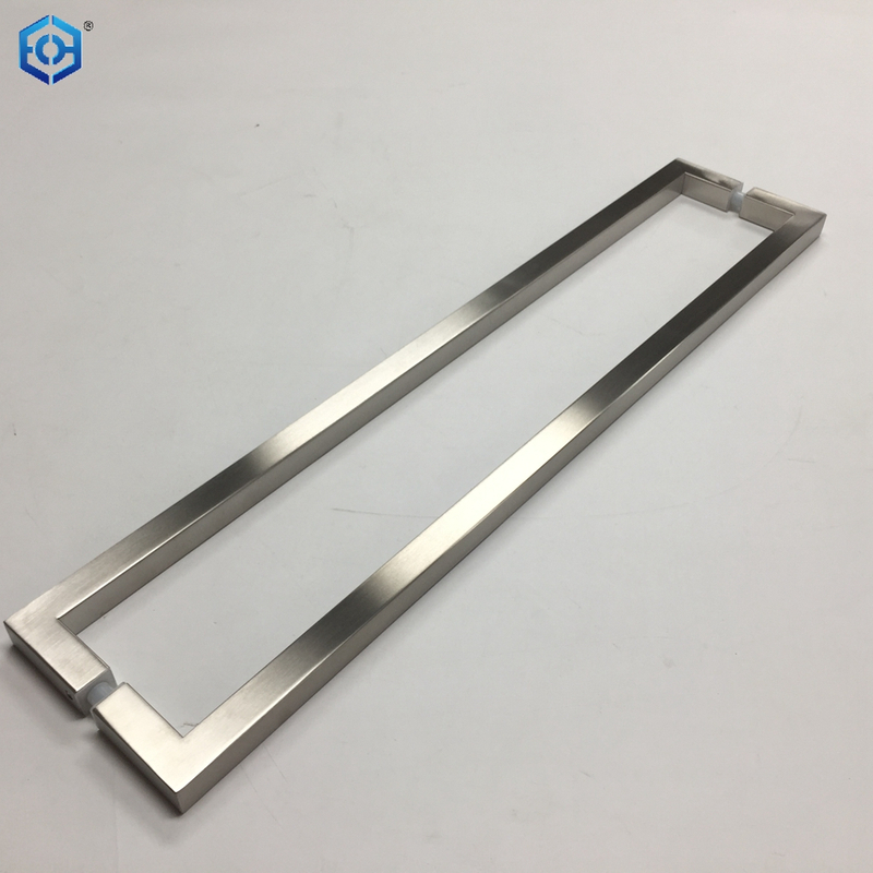 AB Stainless Steel Square Hollow Tube Glass Door Pull Handles