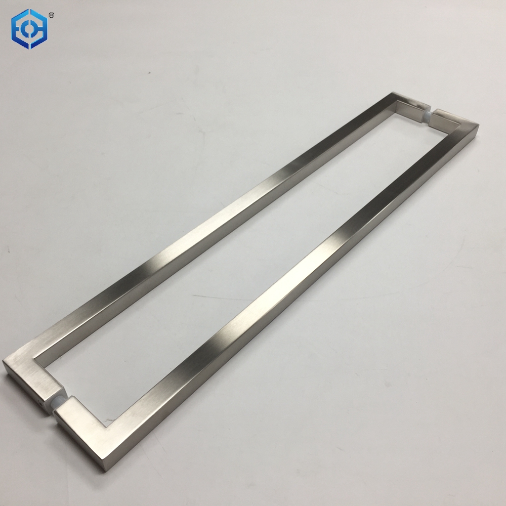 AB Stainless Steel Square Hollow Tube Glass Door Pull Handles