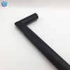 Black Stainless Steel D-Shaped Tubular Back-to-Back Knurled Pull Handles for Glass Door