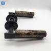 Black Stainless Steel Marble Door Lever Handle with Round Rose