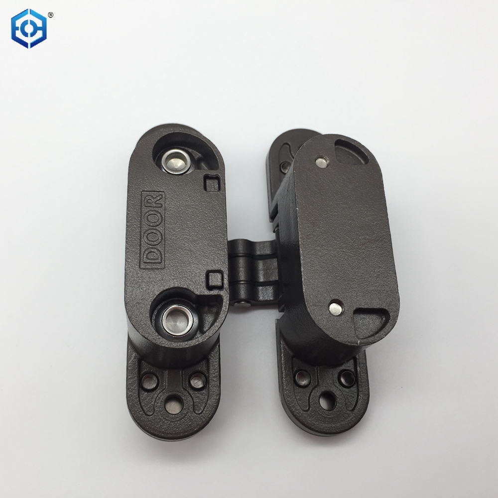 Modern 3D Adjustable Soft Closing Stainless Steel Gray Concealed Door Hinge for Wood Doors 100kg Capacity 180 Opening Angle 2mm