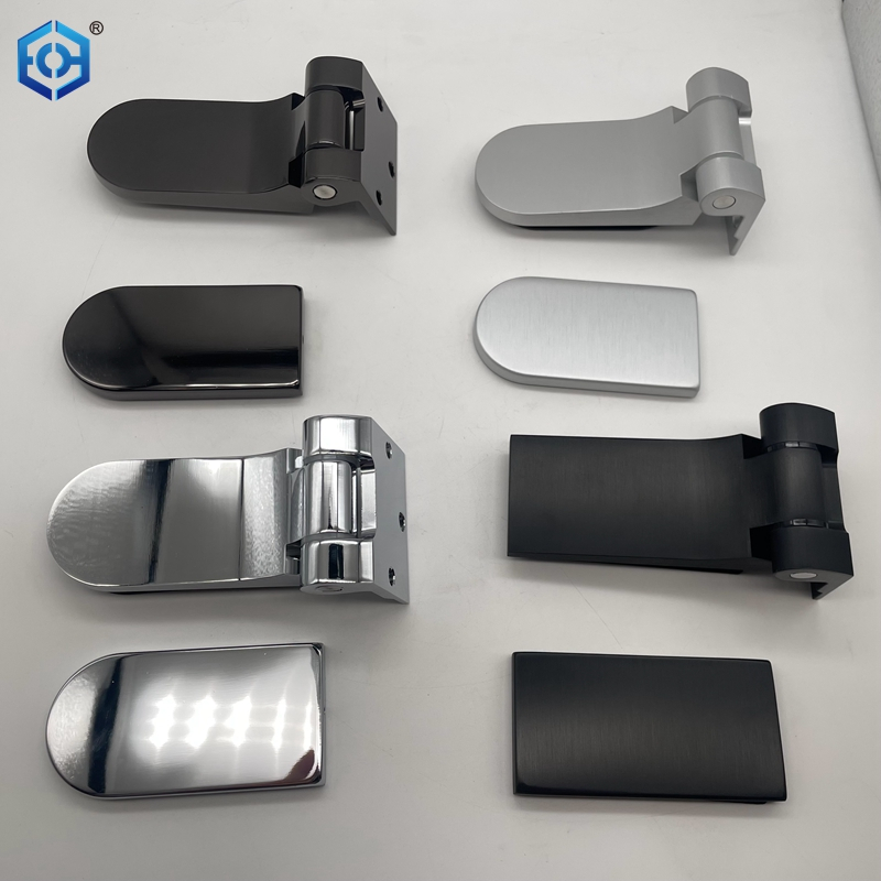 Silver Aluminum Glass To Wall Glass Pivot Hinge For Interior Glass Door 