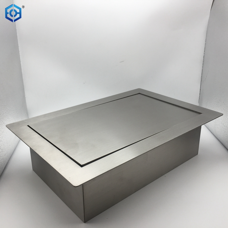 12x8" Square X 3" Deep Stainless Steel Trash Grommet Rectangular Trash Ring