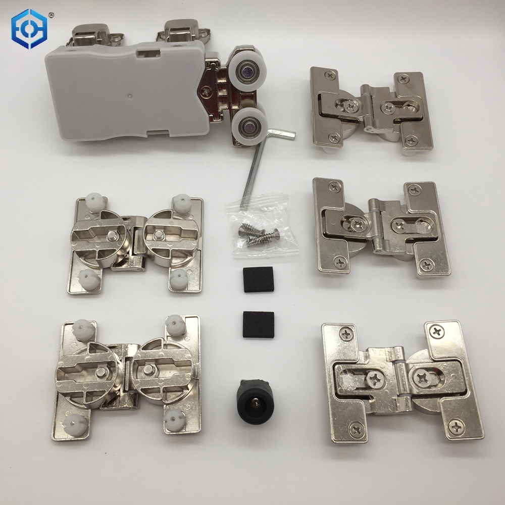 Top Hung Track for Walk in Closet Folding Doors Sliding Door Roller And Track Kit for Cabinets Bottom Track Free Sliding Door Hardware