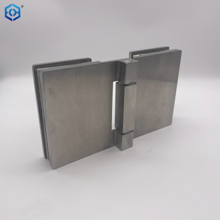 Brushed Stainless Steel Frameless Glass Door Hinge Folding Glass Clip Hardware for Patio Door
