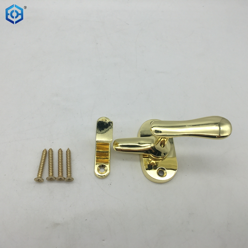 Golden Zinc Alloy Latch Lock Practical Clamp for Wooden Doors for Bathroom Kitchen And Toilet Doors
