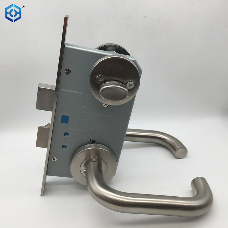 Stainless Steel Aisle Door Fire Lock Can Be Installed on Both Sides Suitable for Thickness 1.37-2.16 Inches Door