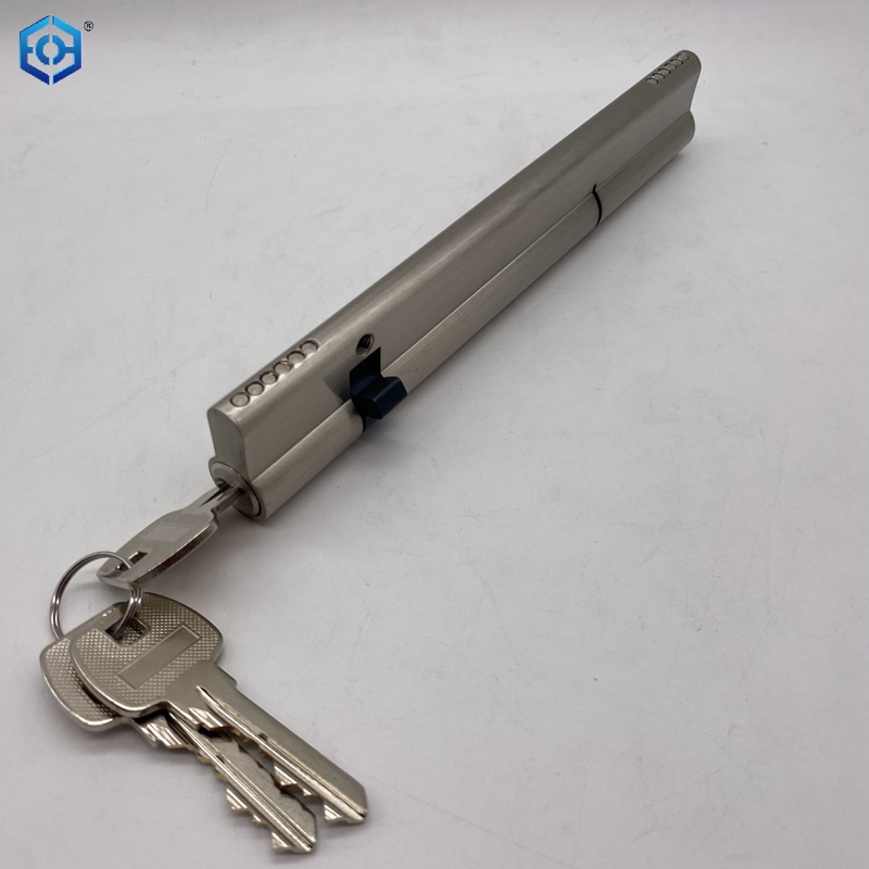 High Security Long Euro Brass Offset Double Open Key Cylinder