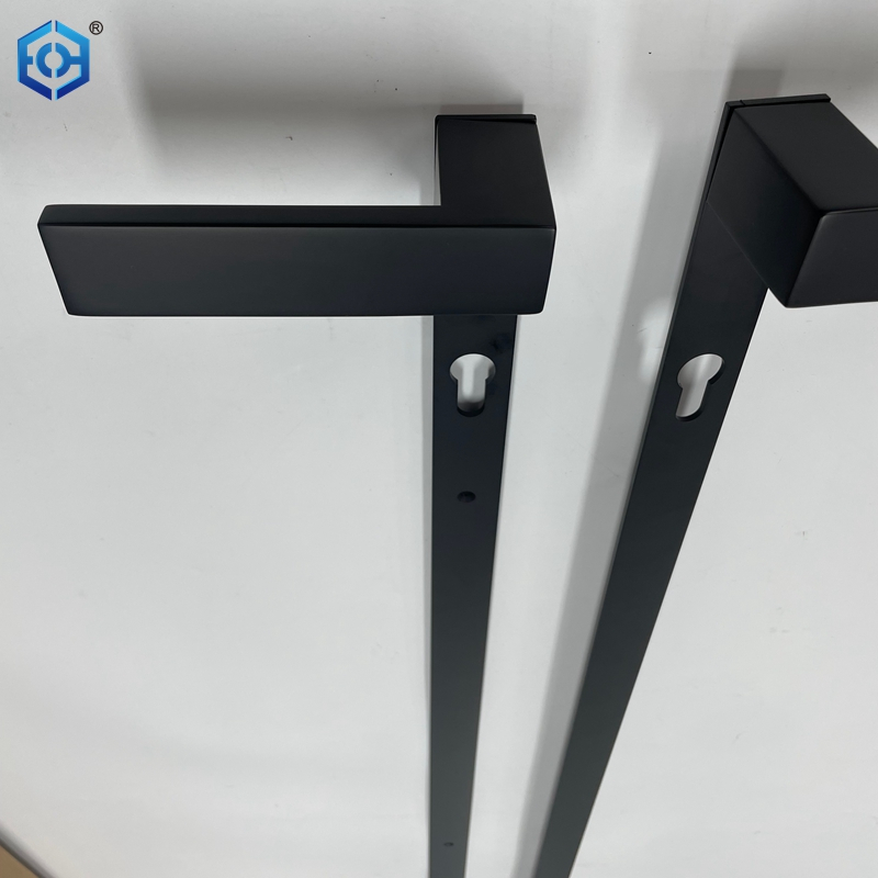 Black Stainless Steel Long Plate Infinito Door Handle
