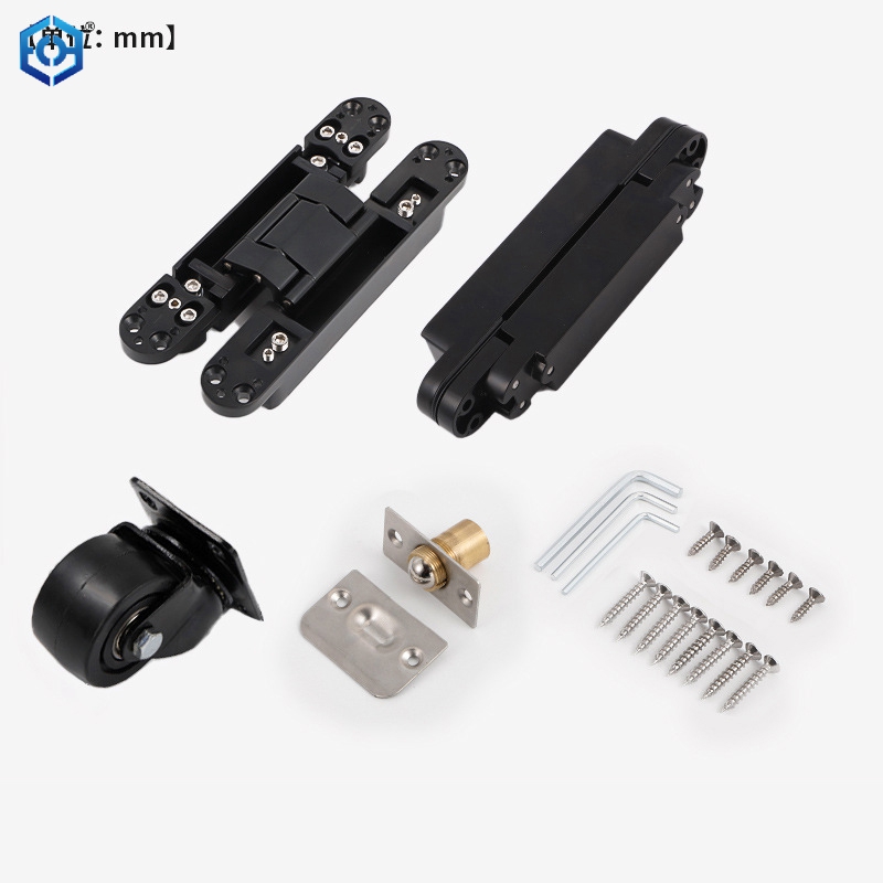Invisible Door Secret Room Door Hardware Sliding Cabinet Heavy Duty Bookcase Type Door Rotating Cabinet Door Hinge