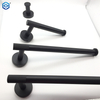 Matte Black 4 Pieces Bath Hardware Set with 24 in Towel Bar Toilet Paper Holder Hand Towel Holder Hook