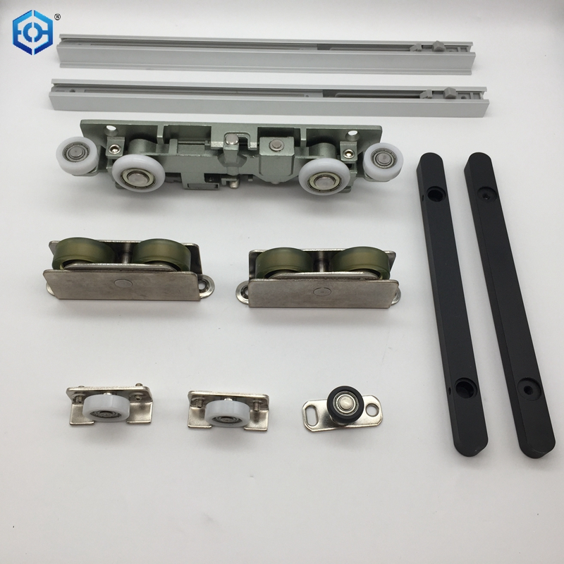 Concealed Sliding Mirror Door Hardware Ghost Door Trackless with Soft Close Mechanism