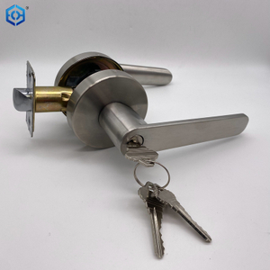 Heavy Duty Brushed Chrome Grade 1 Commercial Cylindrical Entry Door Handle with Lock and Clutch Function