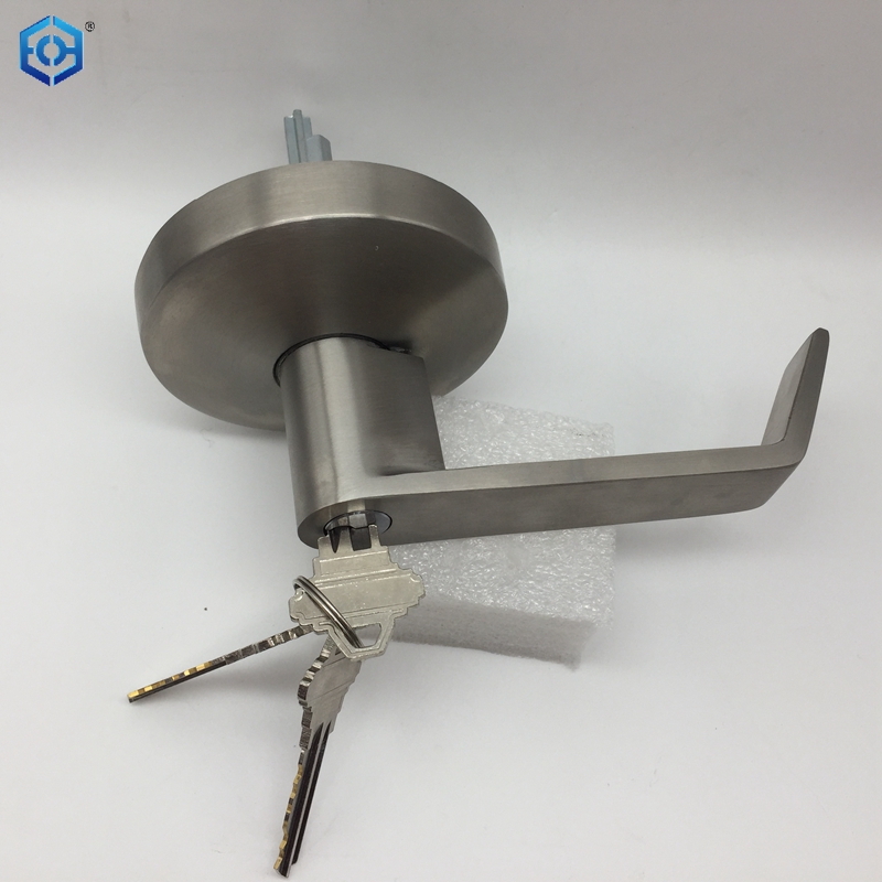 Stainless Steel Commercial Emergency Exit Door Push Bar with Exterior Lever And 3 Keys