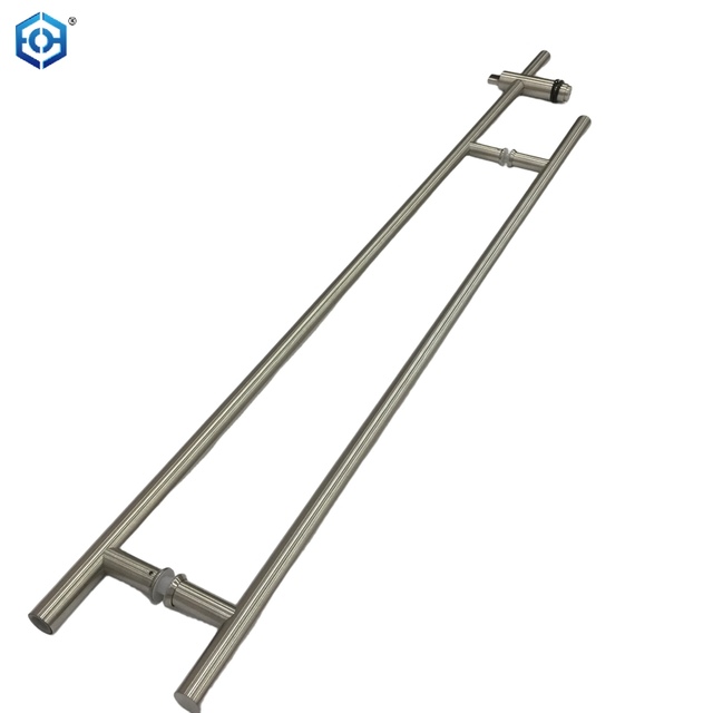 Brushed Stainless Steel 52-7/8" Designer Locking Ladder Pull Handle 
