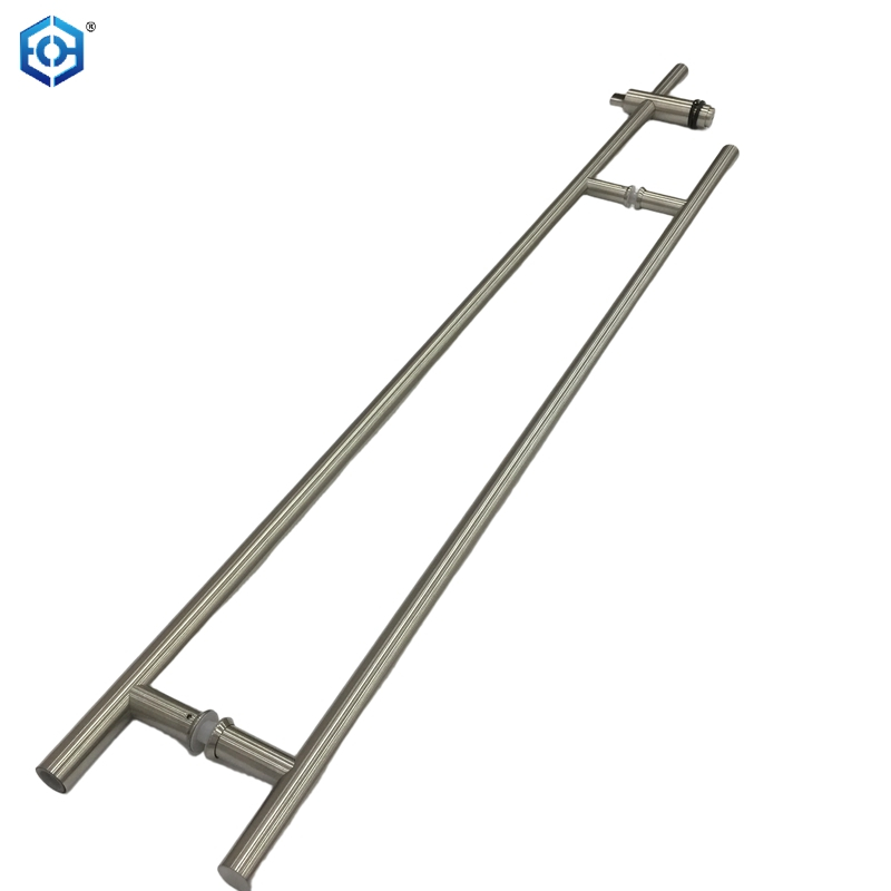 Brushed Stainless Steel 52-7/8" Designer Locking Ladder Pull Handle 