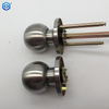 Silver Stainless Steel Round Door Knobs Handle Entrance Bathroom Passage Lock
