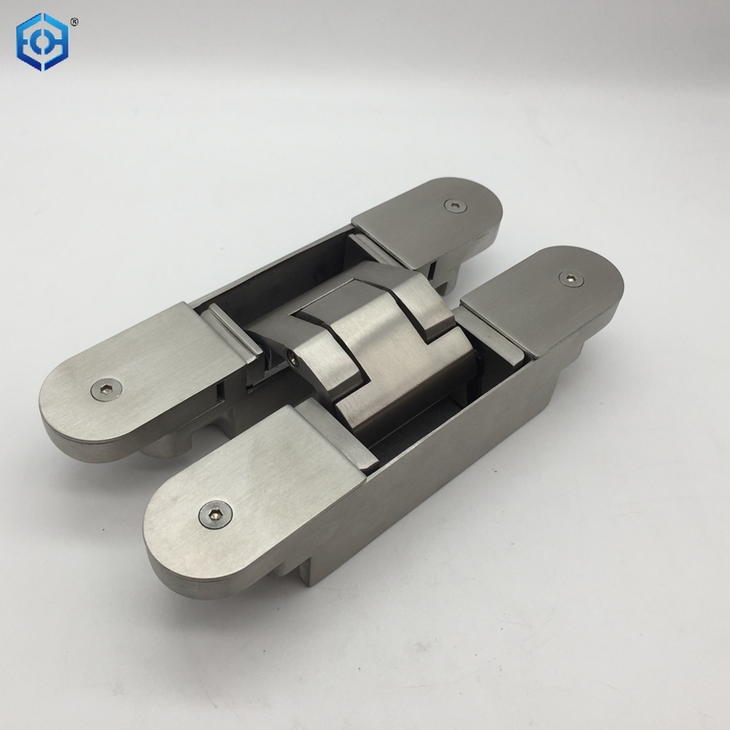 160mm Solid Stainless Steel Heavy Duty Invisible Hinge 180 Degree Swing Concealed Hinge 3 Way Adjustable Butt Hinge