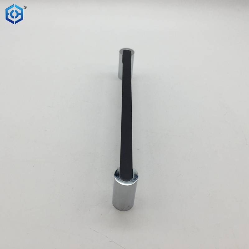 Square Black And Chrome Brass Cabinet Handle Kitchen Drawer Pulls
