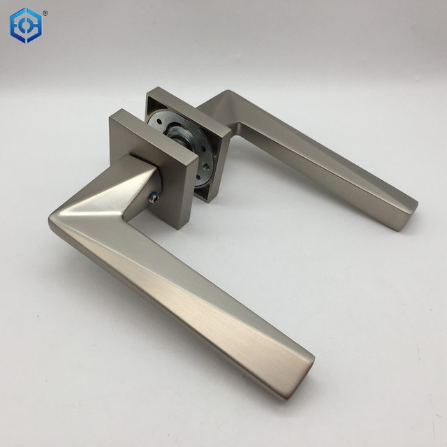 Satin Nickel Geometric Interlacing Zinc Alloy Door Handle