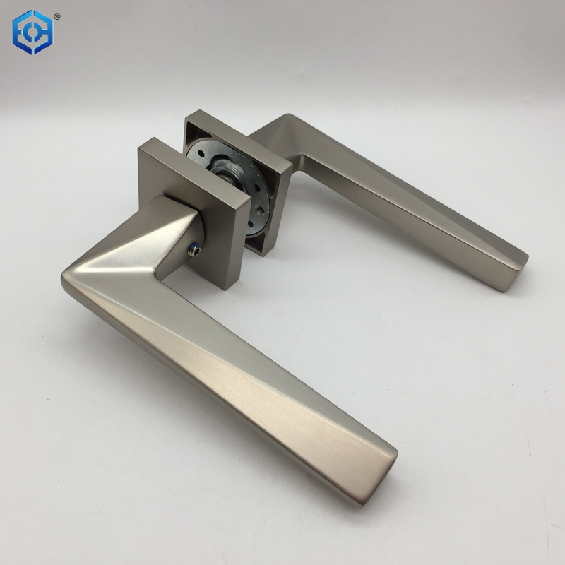 Satin Nickel Geometric Interlacing Zinc Alloy Door Handle