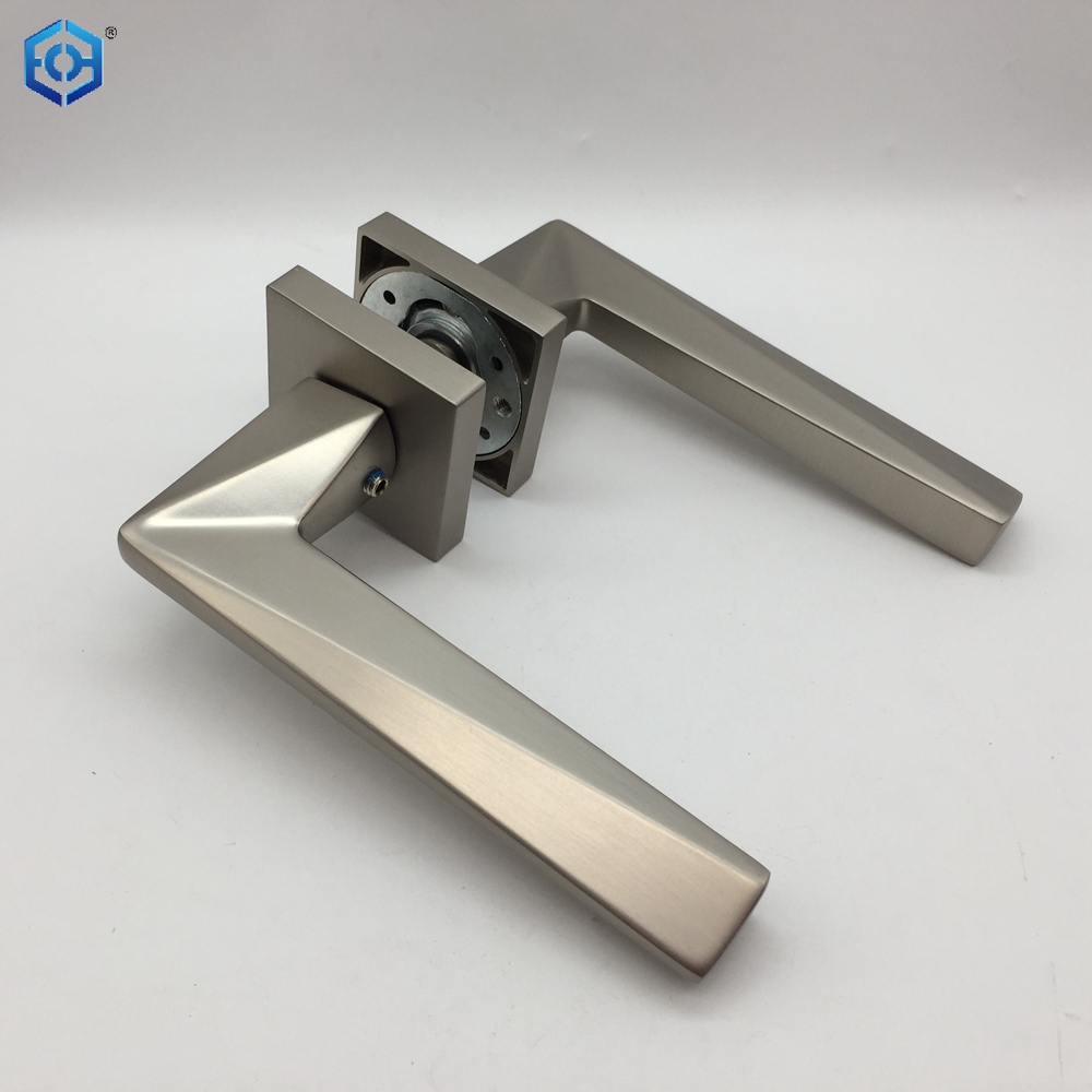 Satin Nickel Geometric Interlacing Zinc Alloy Door Handle