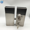 Center Mount Brushed Stainless Steel Glass To Glass Patch Lock 