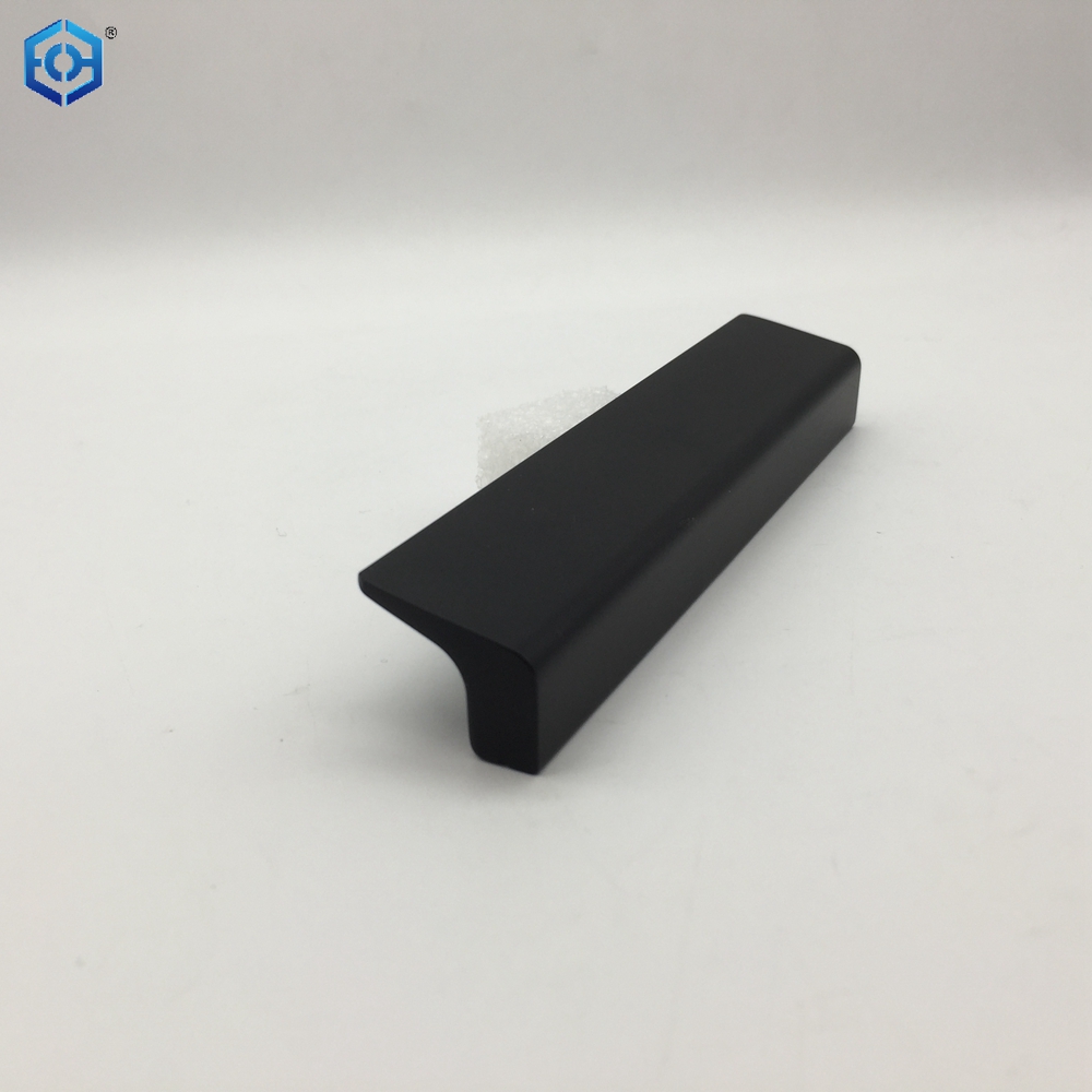 Black Aluminum Finger Edge Pulls Furniture Handle Kitchen Profile Handle for Drawer Cupboard Kitchen Furniture