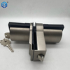 Satin Nickel Zinc Alloy Door Knob with Lock for Frameless Glass Door