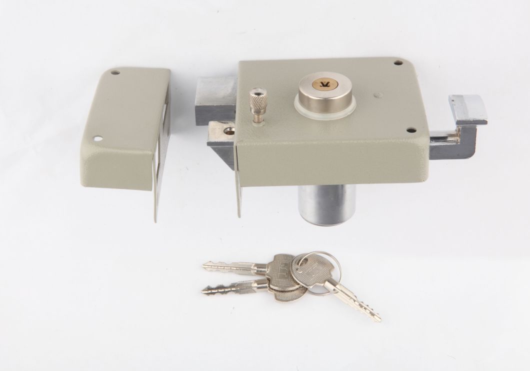 Deadbolt Lock Peru Lock with Brass Cylinder Door Rim Lock
