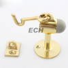 Golden Brass Manual Door Stopper with Hook (DS0059)
