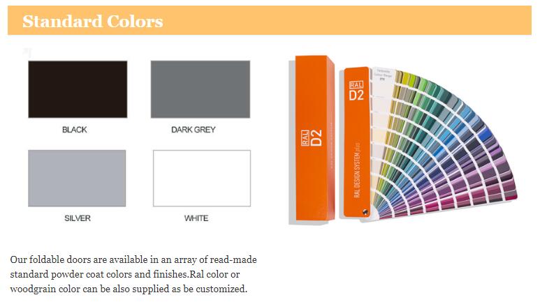 collapsible glass door