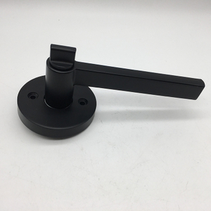 Privacy Door Lever for Bed or Bath Contemporary Matte Black Reversible Interior Keyless Turn Thumb Locking Door Leverset