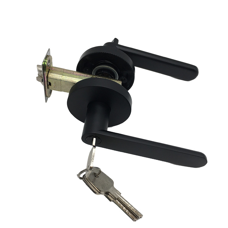 zinc alloy ET Camelot Aged Bronze Connect Door Lock with Alarm And Left Handed Accent Lever Handleset