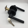 Matte Black Zinc Alloy Square Keyed Entry Lever Featuring Smartkey 