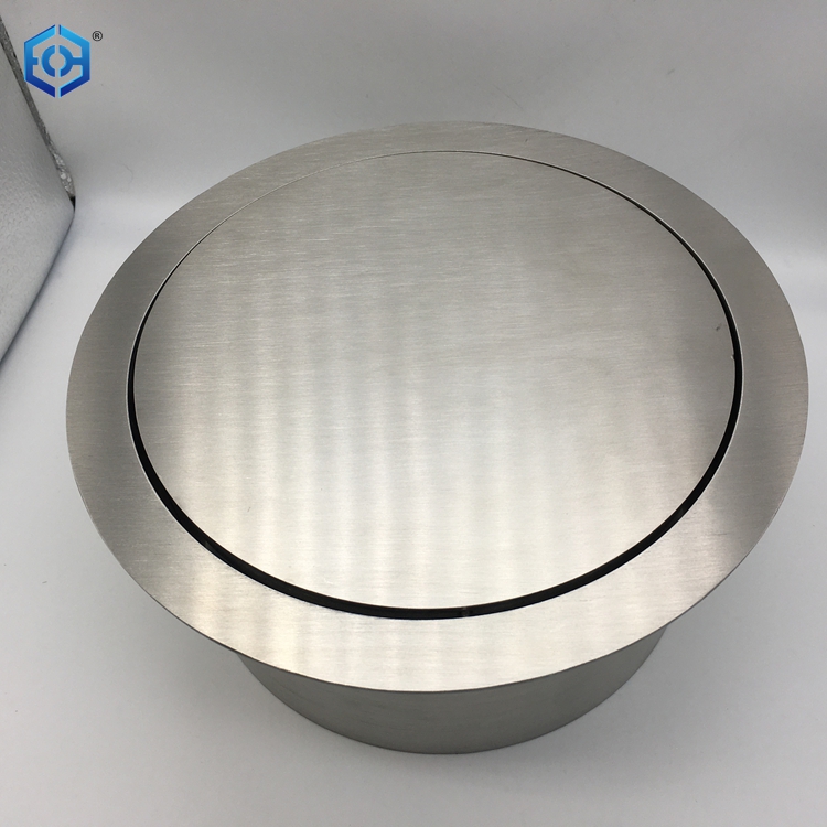 Round Trash Can Builtin Balance Flap Lid 304 Stainless Steel Recessed