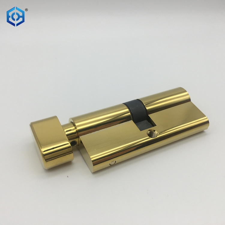 PVD Brass Single Cylinder Thumb Turn Euro Deadbolt Lock