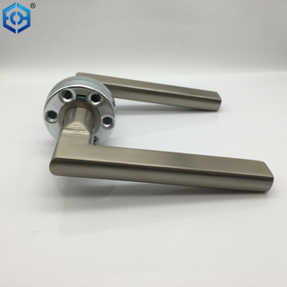 Stainless Steel Modern Lever Door Handles Available in Passage Privacy And Entrance Sets