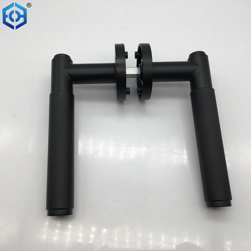 knurled brass door handle