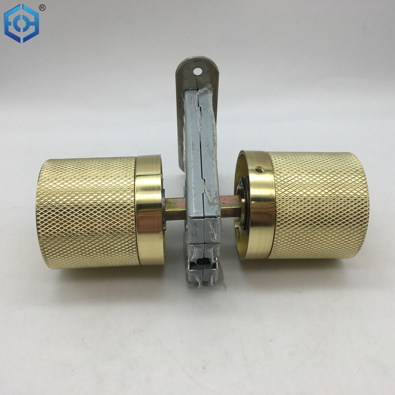 Golden Zinc Alloy Privacy Magnetic Door Knob Lock No Power