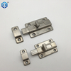 Surface Mounted Door Latches Stainless Steel 2/3/4 Inch Long Double-ended Bolt Silver Sliding Lock